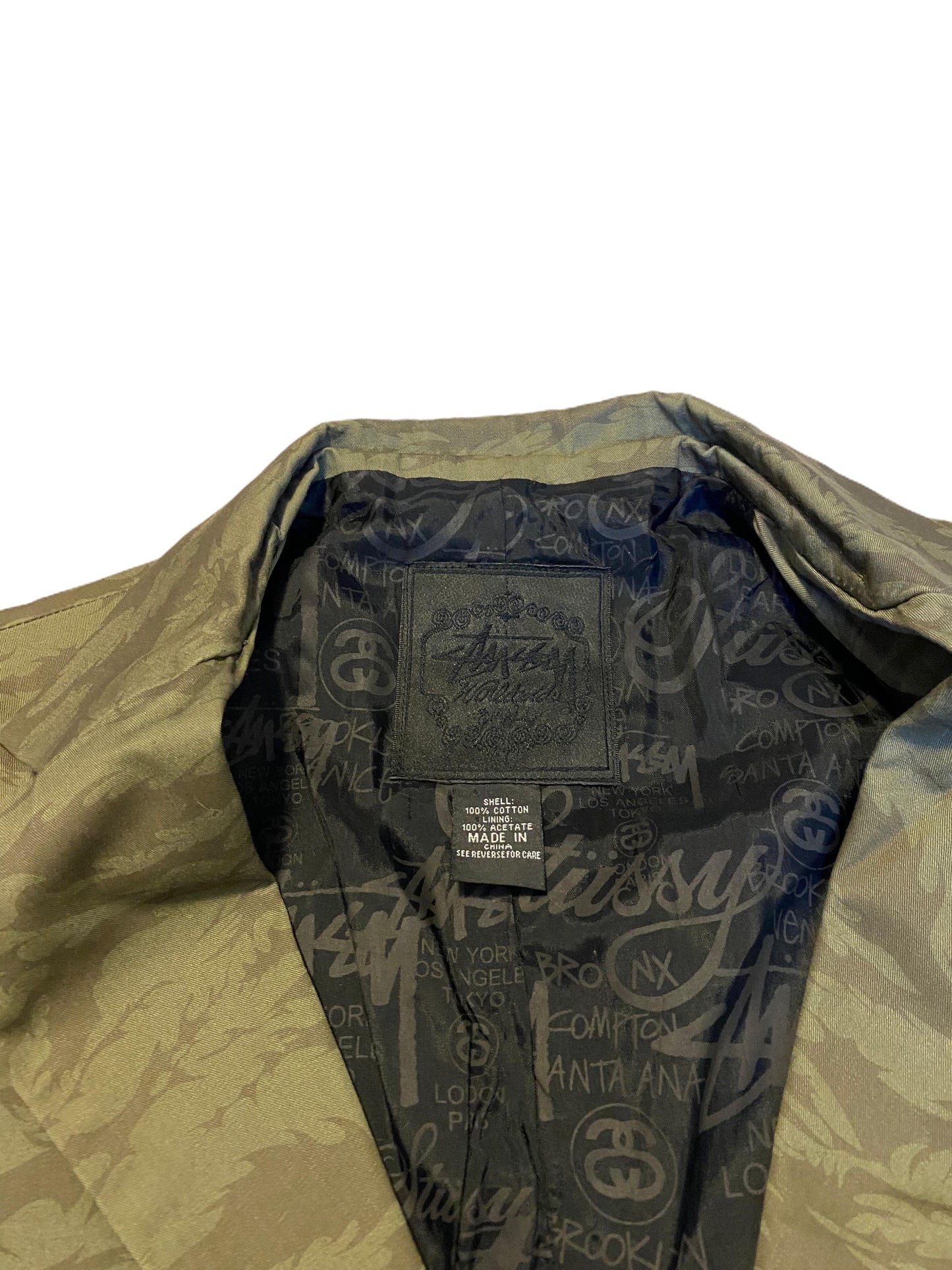 Vintage Stussy Camo blazer jakki (S)