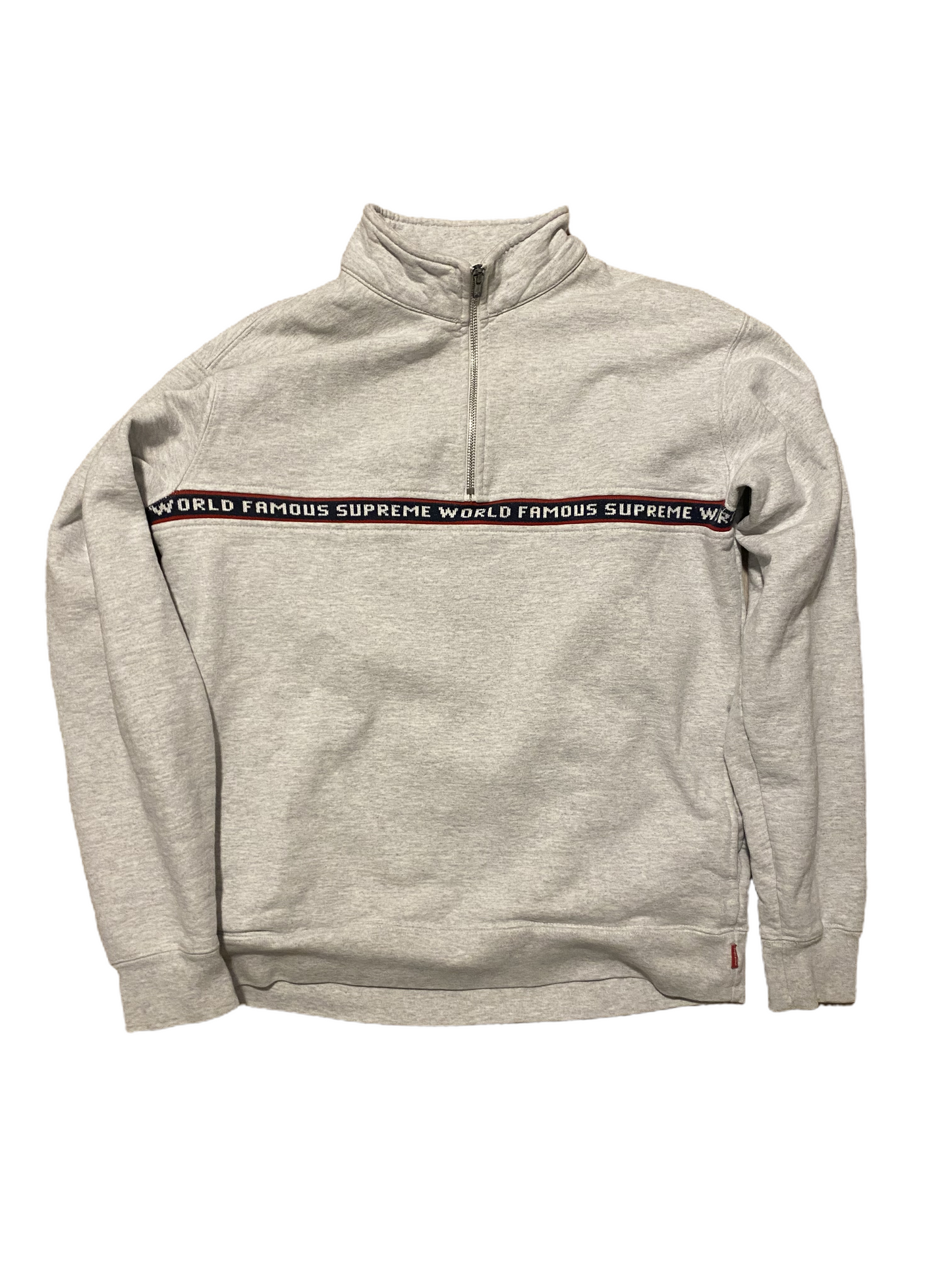 Supreme 1/4 zip peysa (L)