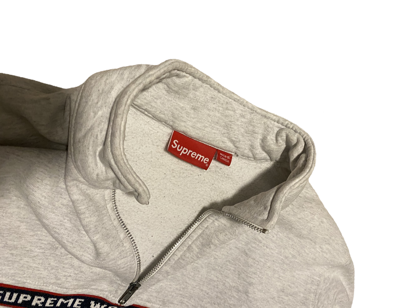 Supreme 1/4 zip peysa (L)